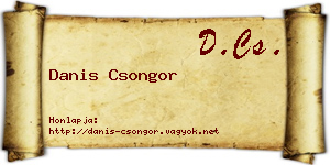 Danis Csongor névjegykártya