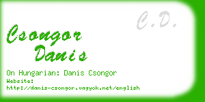 csongor danis business card